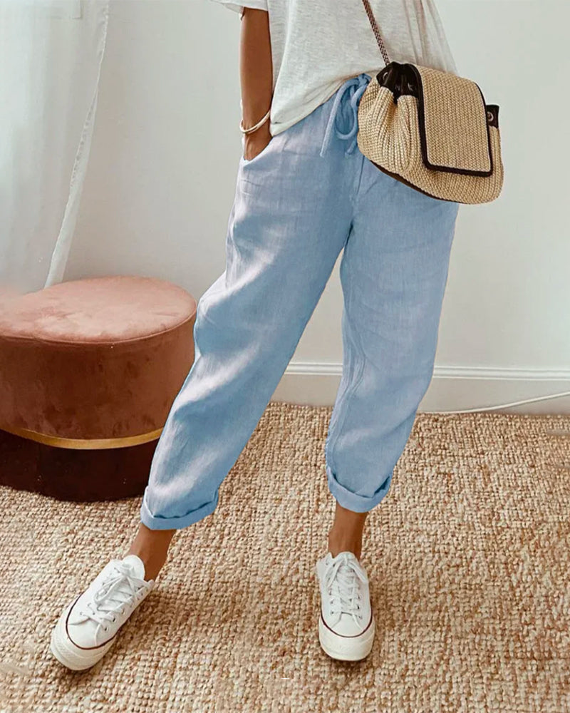 Cannella | Pantaloni Fluidi Comodi ed Eleganti