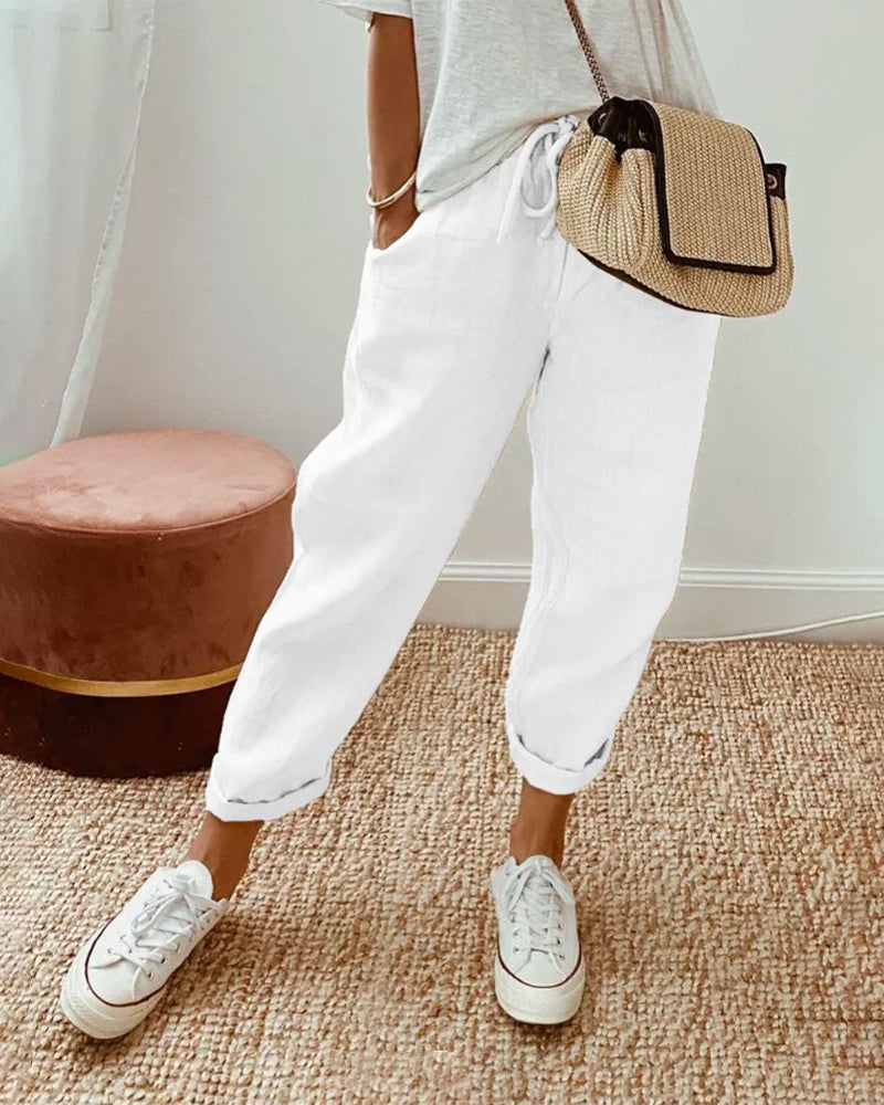 Cannella | Pantaloni Fluidi Comodi ed Eleganti