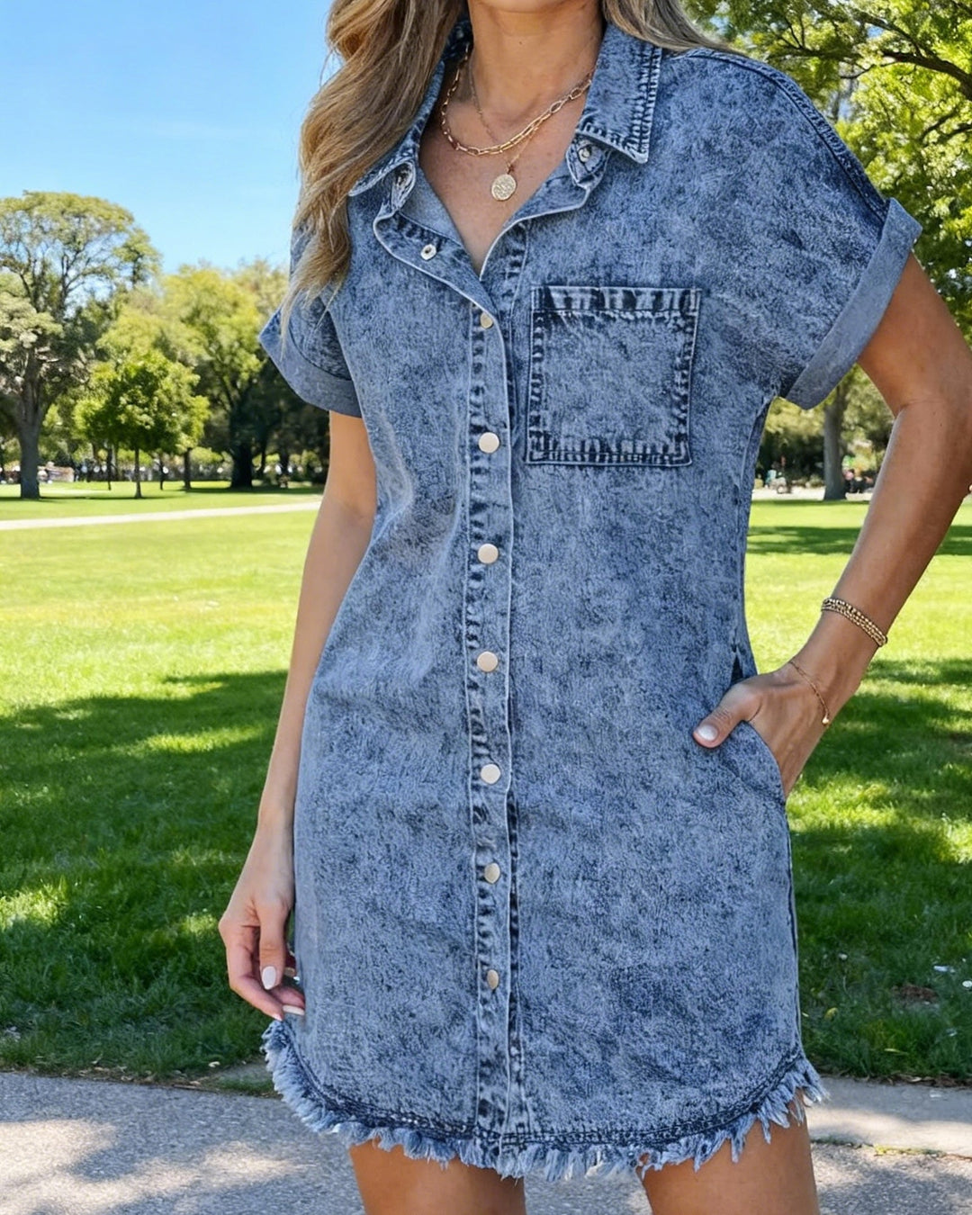 Noemi | Vestito chemisier in denim
