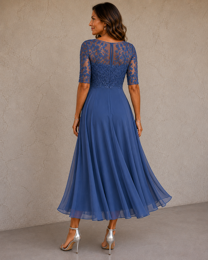 Bella| Abito in Pizzo e Chiffon