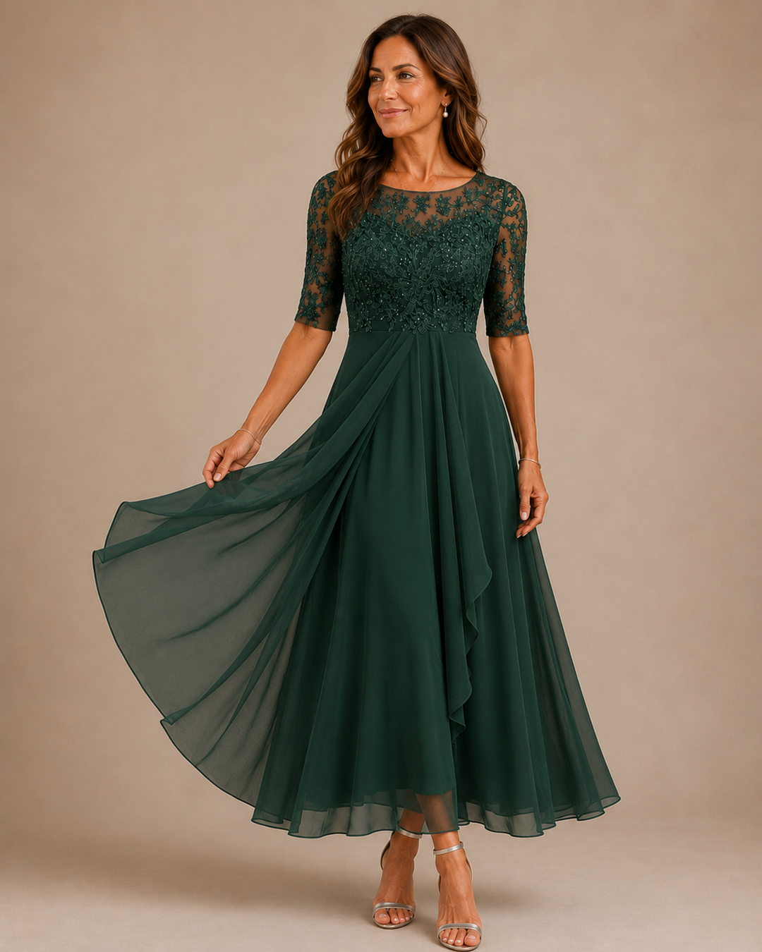 Bella| Abito in Pizzo e Chiffon