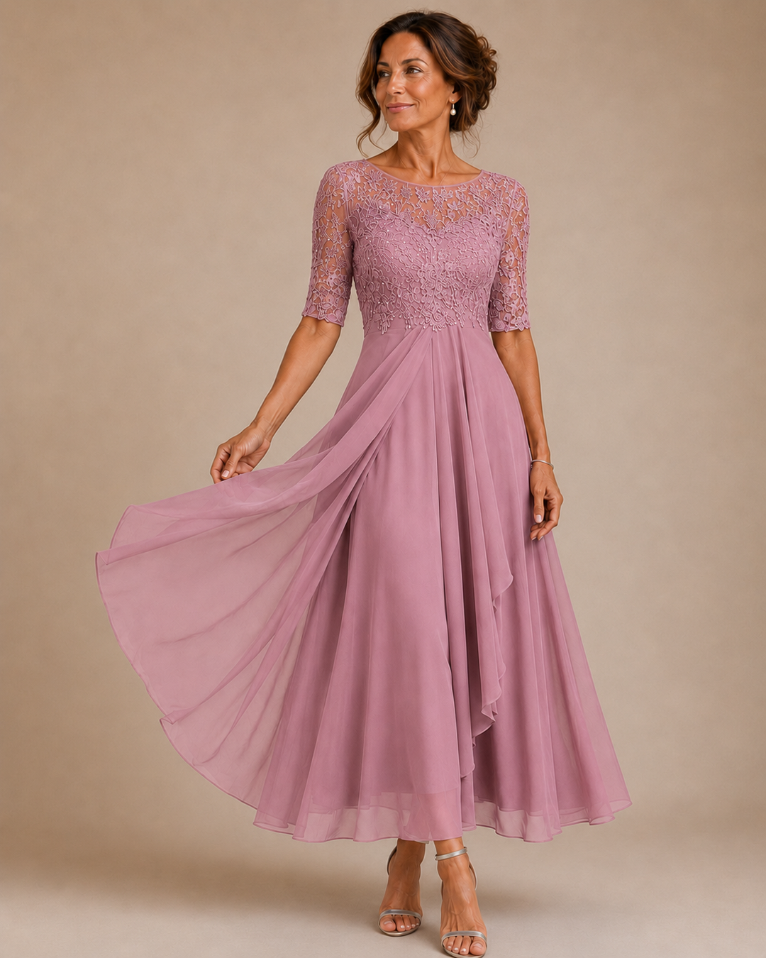 Bella| Abito in Pizzo e Chiffon