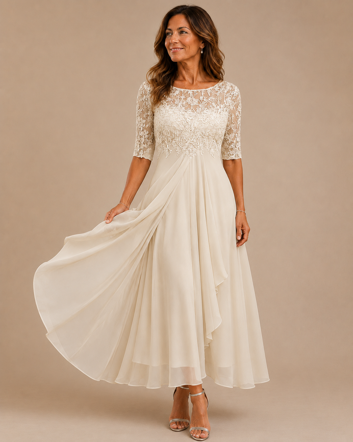 Bella| Abito in Pizzo e Chiffon