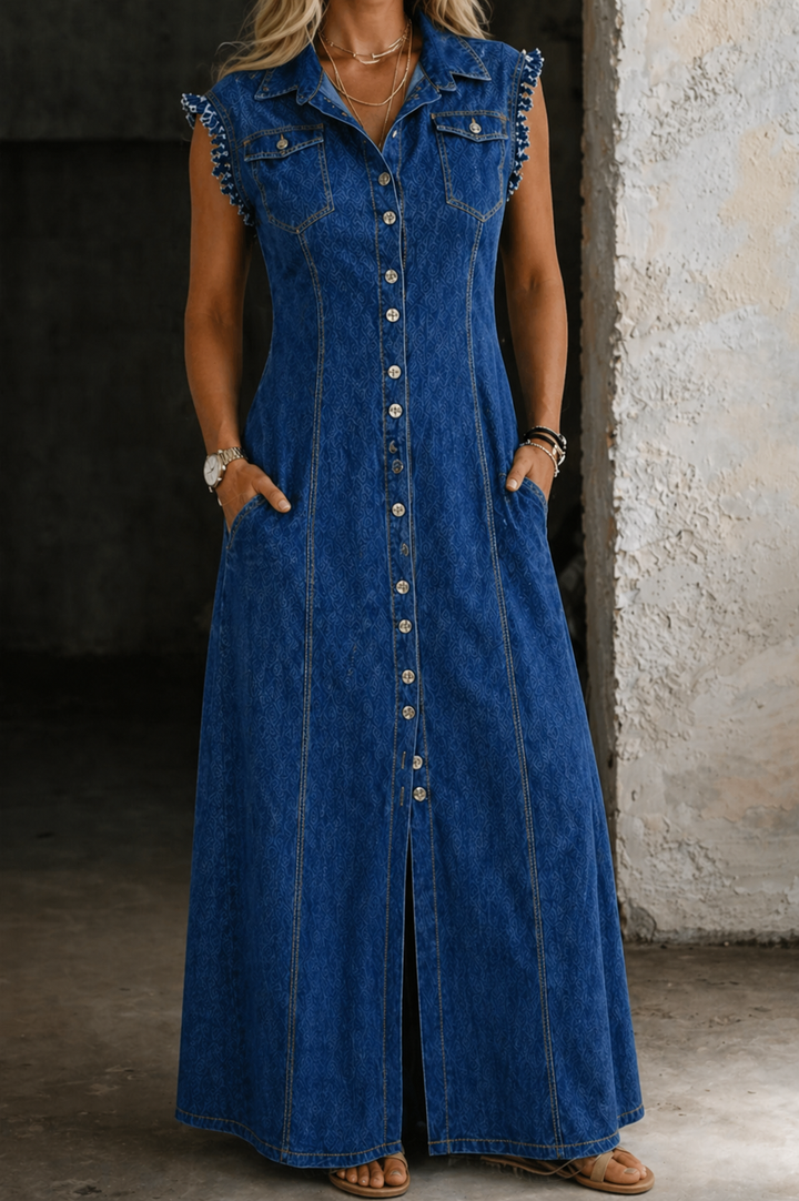 Silvia | Vestito in denim taglia grande