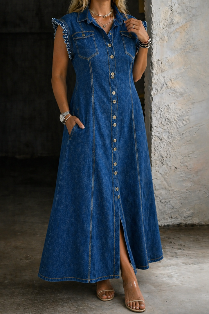 Silvia | Vestito in denim taglia grande