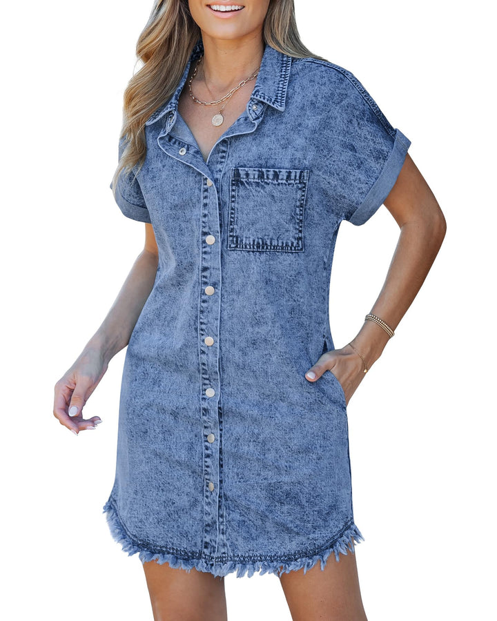 Noemi | Vestito chemisier in denim