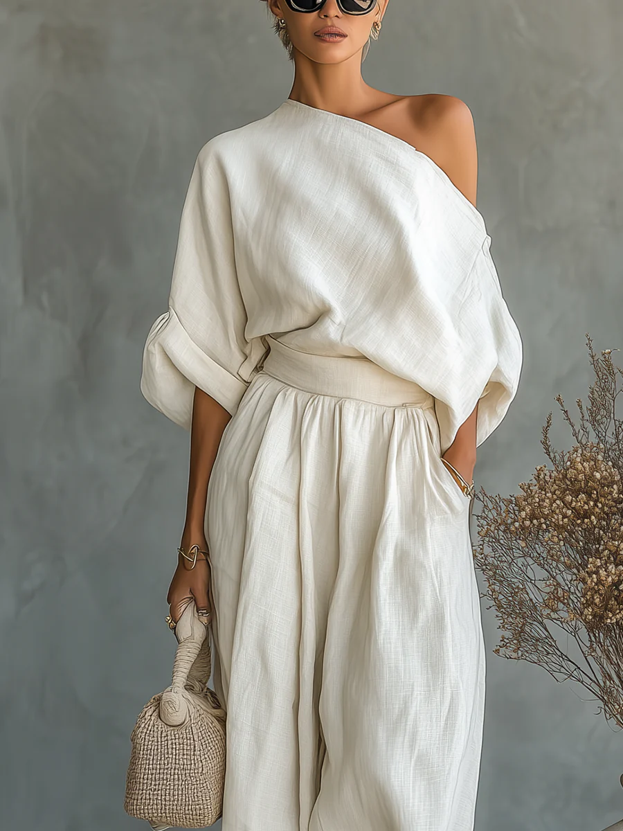 Cervia | Set elegante monospalla due pezzi