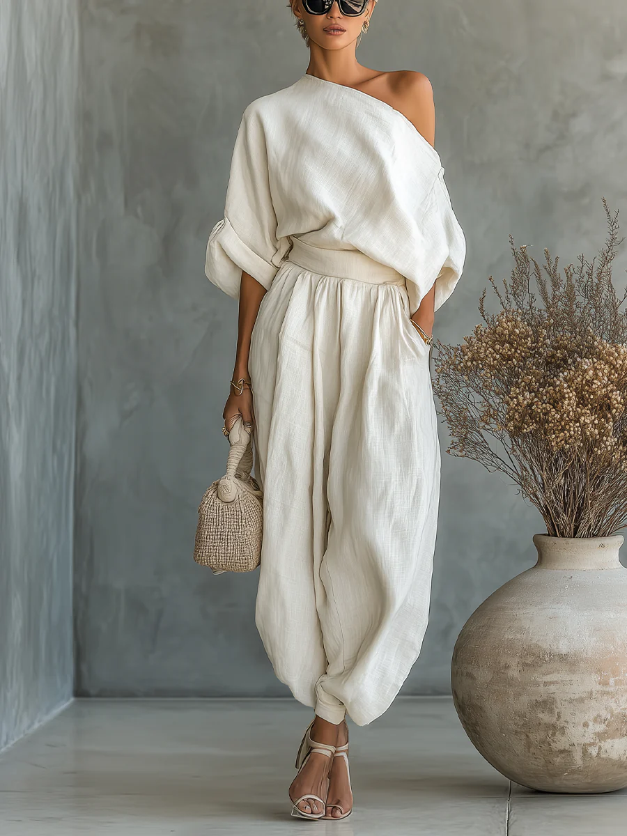 Cervia | Set elegante monospalla due pezzi