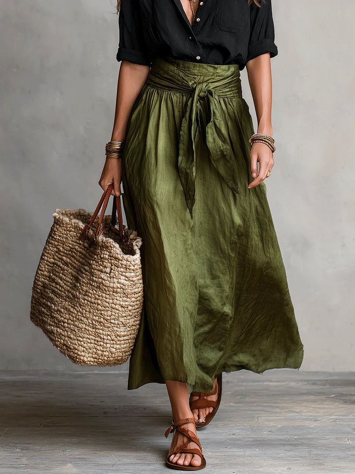 Lucca | Abito maxi monospalla elegante e fluido