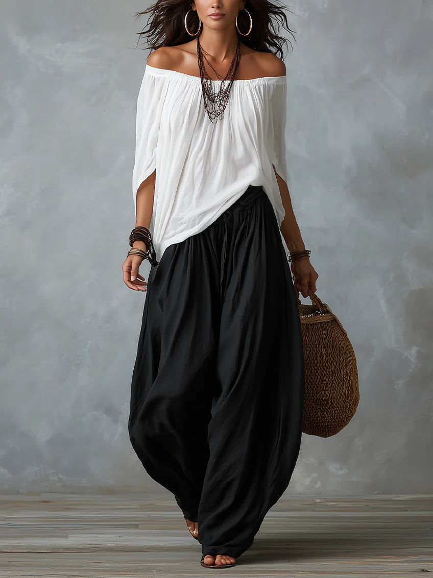 Ludovica | Set boho con pantaloni a palloncino