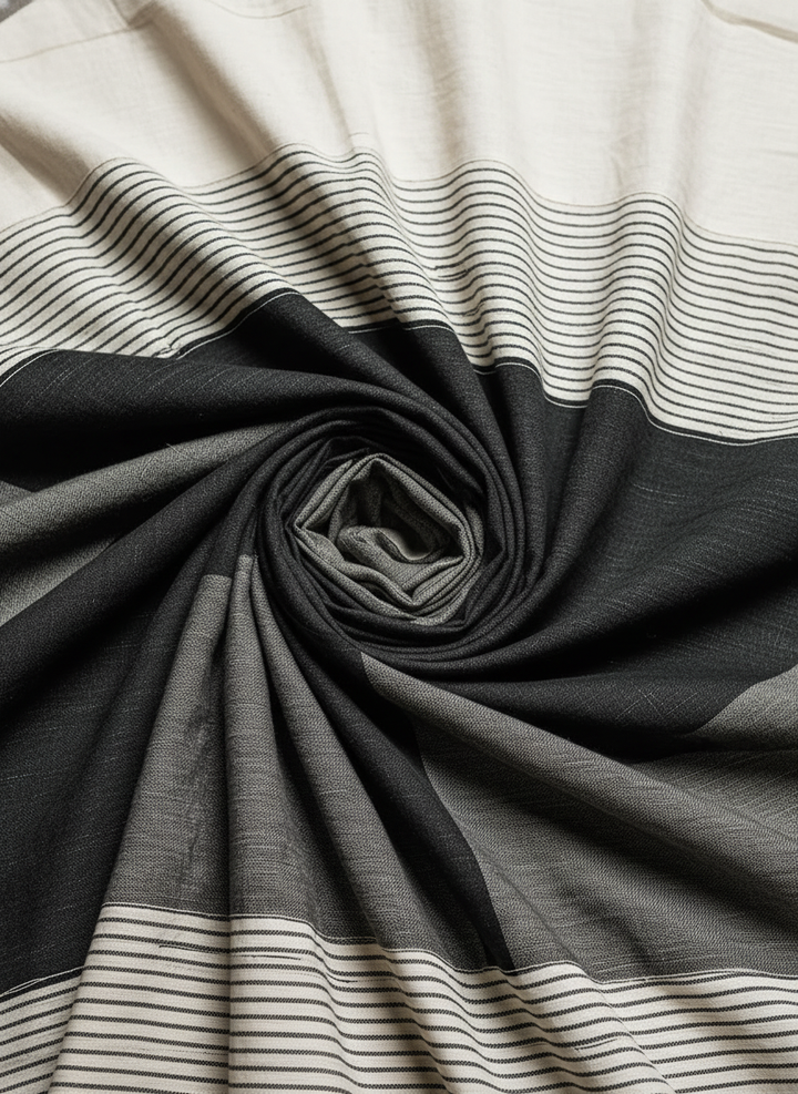 Armonia | Abito maxi a righe con blocchi di colore