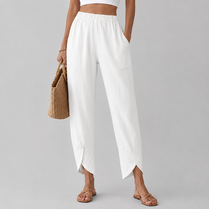 Magnolia - Pantaloni con Orlo Grezzo