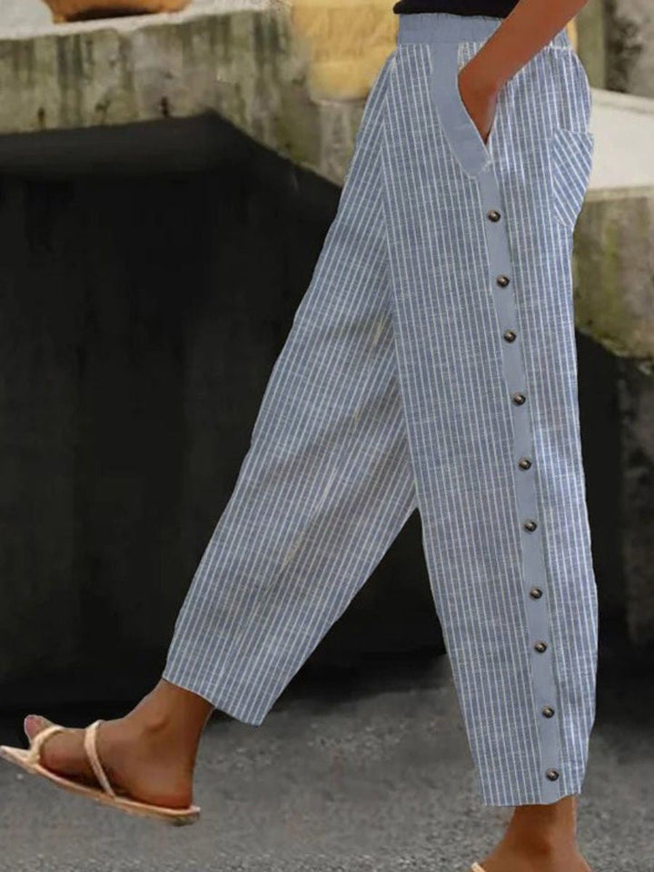 Terrazza |  Pantaloni a Strisce con Bottoni