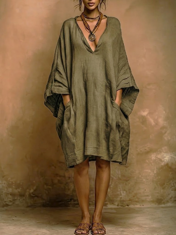 Serena | Abito oversize fluido dal fascino boho naturale