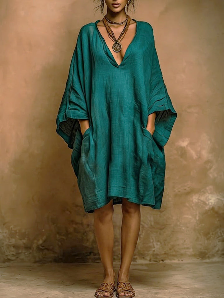 Serena | Abito oversize fluido dal fascino boho naturale