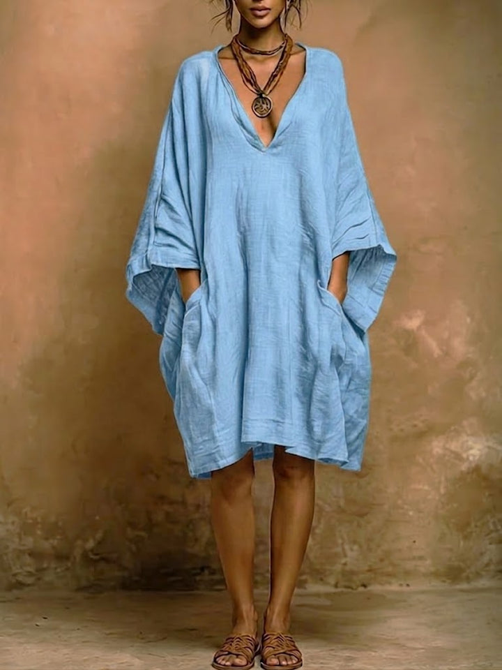 Serena | Abito oversize fluido dal fascino boho naturale