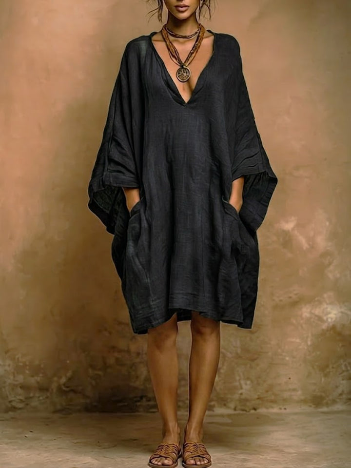 Serena | Abito oversize fluido dal fascino boho naturale