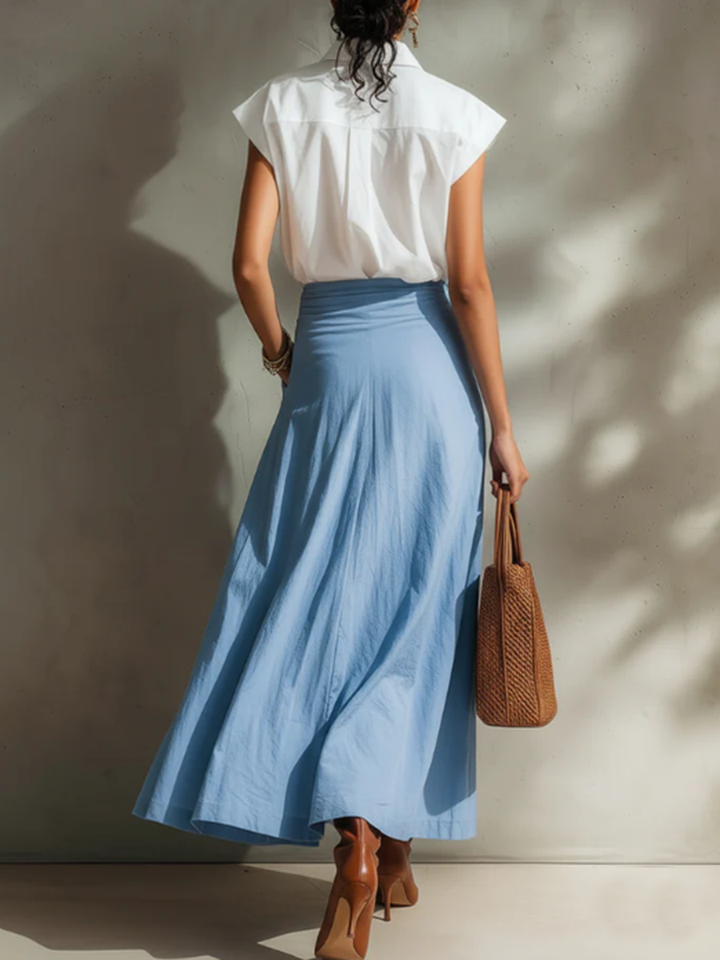 Assunta | Gonna elegante drappeggiata con dettaglio floreale