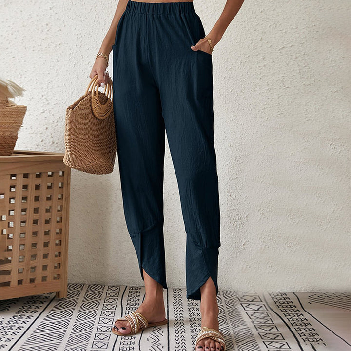 Magnolia - Pantaloni con Orlo Grezzo